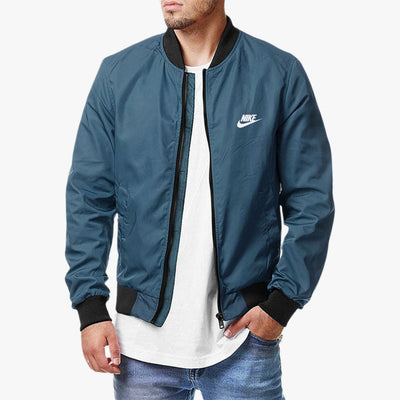 Streetwear-Style Zip Bomber Jacket - CLEARANCE PRICE