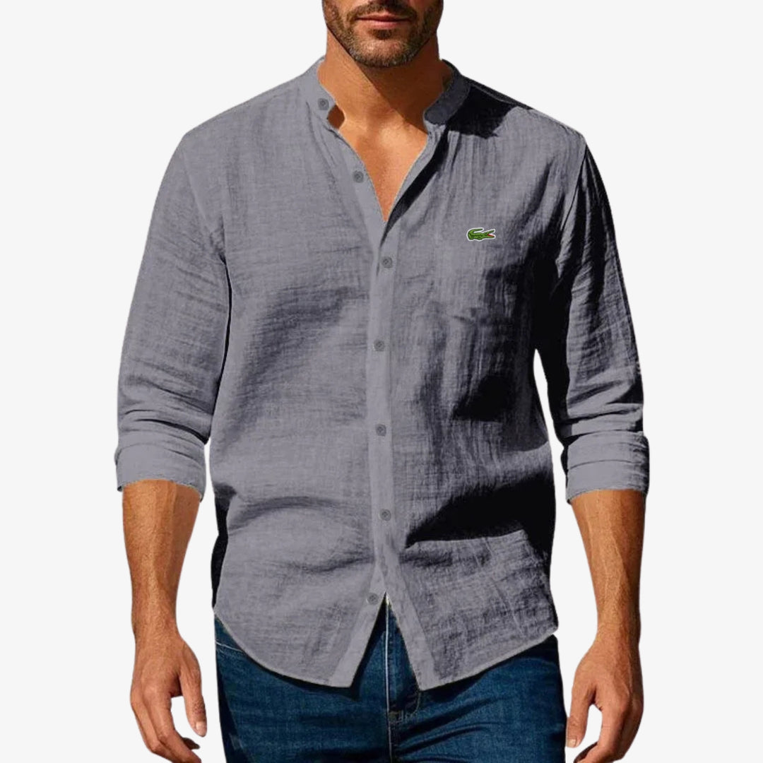 Elegant Mandarin Collar Shirt - CLEARANCE SALE