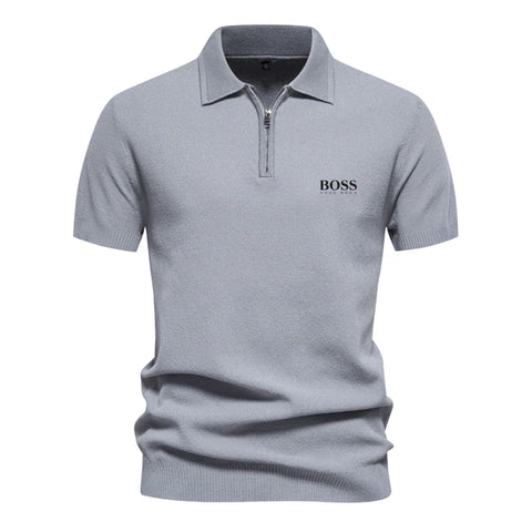 MEN'S POLO SHIRT WITH HALF ZIP