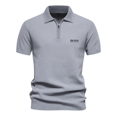 MEN'S POLO SHIRT WITH HALF ZIP