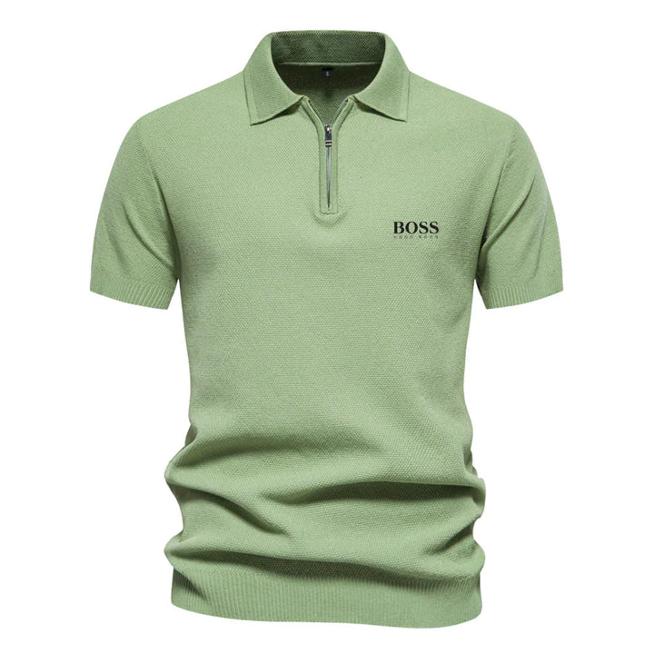 MEN'S POLO SHIRT WITH HALF ZIP