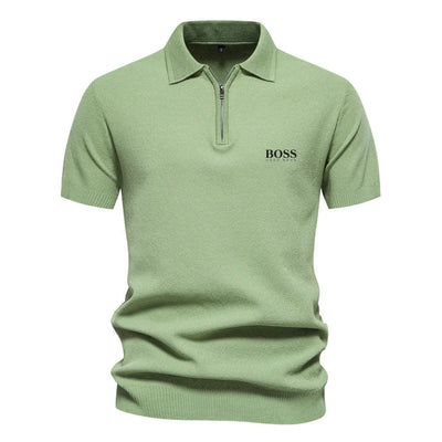 MEN'S POLO SHIRT WITH HALF ZIP