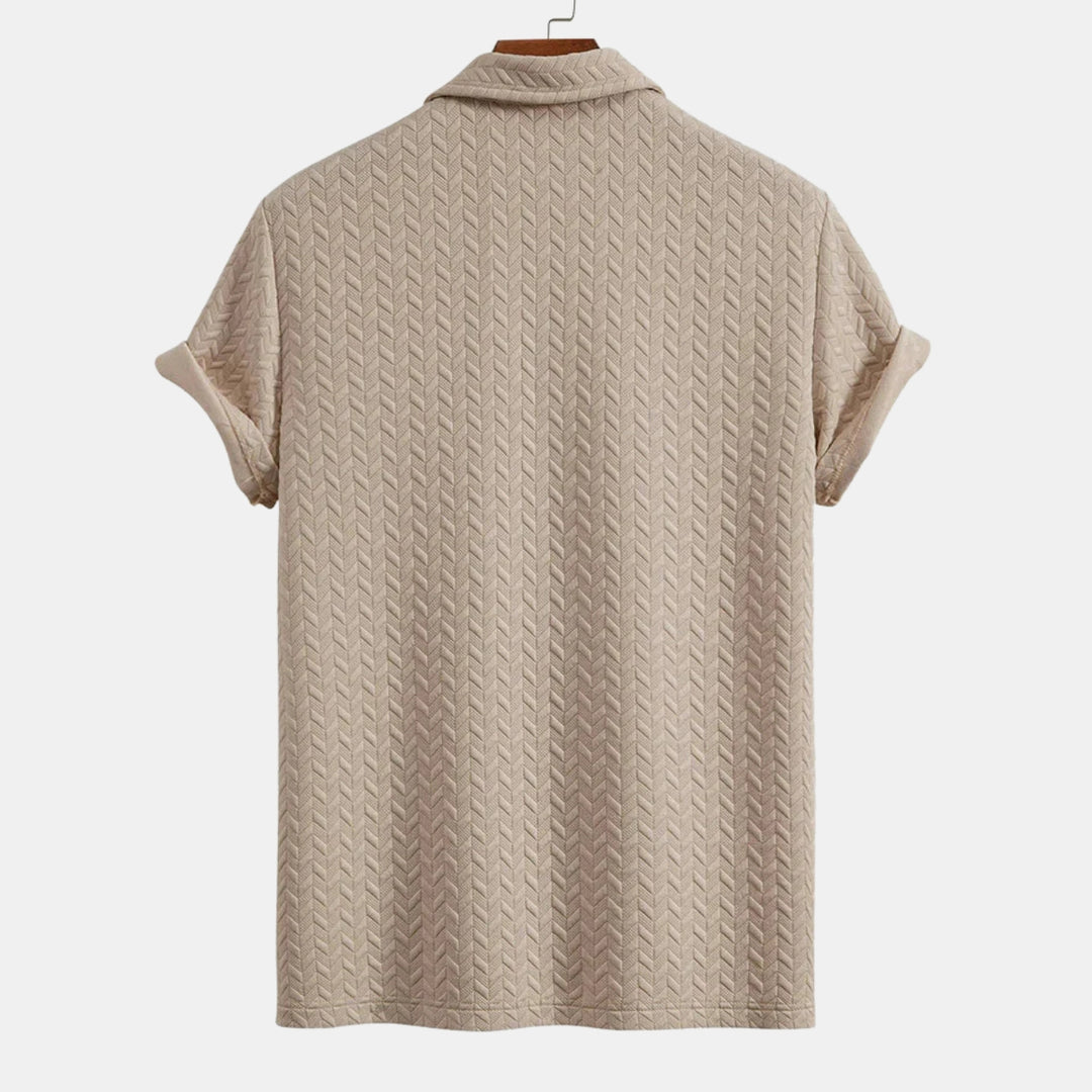 Textured Polo and Shorts Set - CLEARANCE SALE