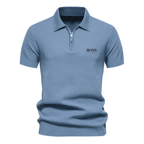 MEN'S POLO SHIRT WITH HALF ZIP