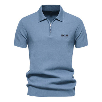 MEN'S POLO SHIRT WITH HALF ZIP