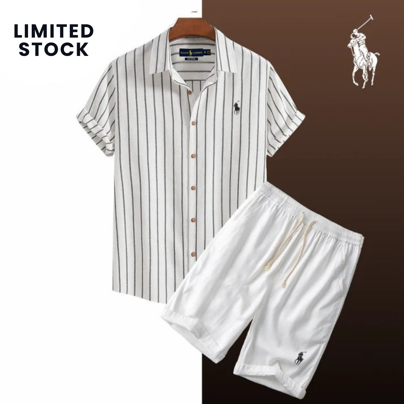 Striped Summer Set (Shirt & Shorts) || CLEARANCE SALE