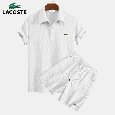 Textured Polo & Shorts Set || CLEARANCE SALE LO
