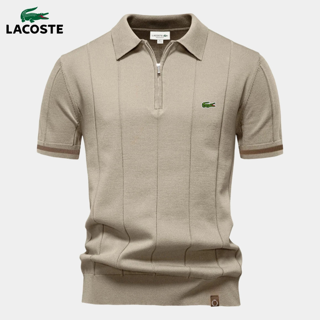 Half-Sleeve Zip Polo || CLEARANCE PRICE