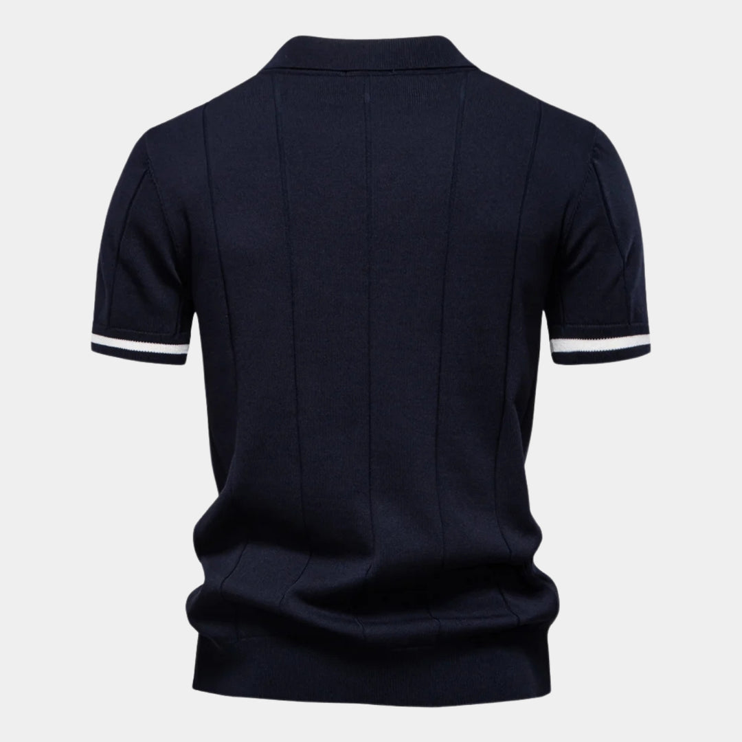 Half-Sleeve Zip Polo - CLEARANCE PRICE