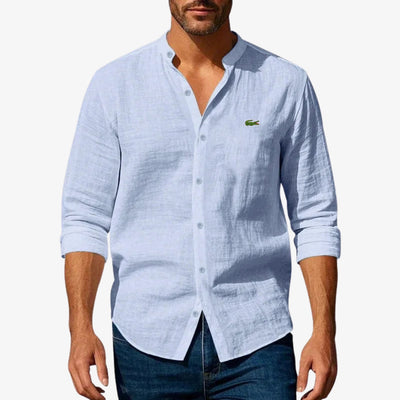 Elegant Mandarin Collar Shirt - CLEARANCE SALE