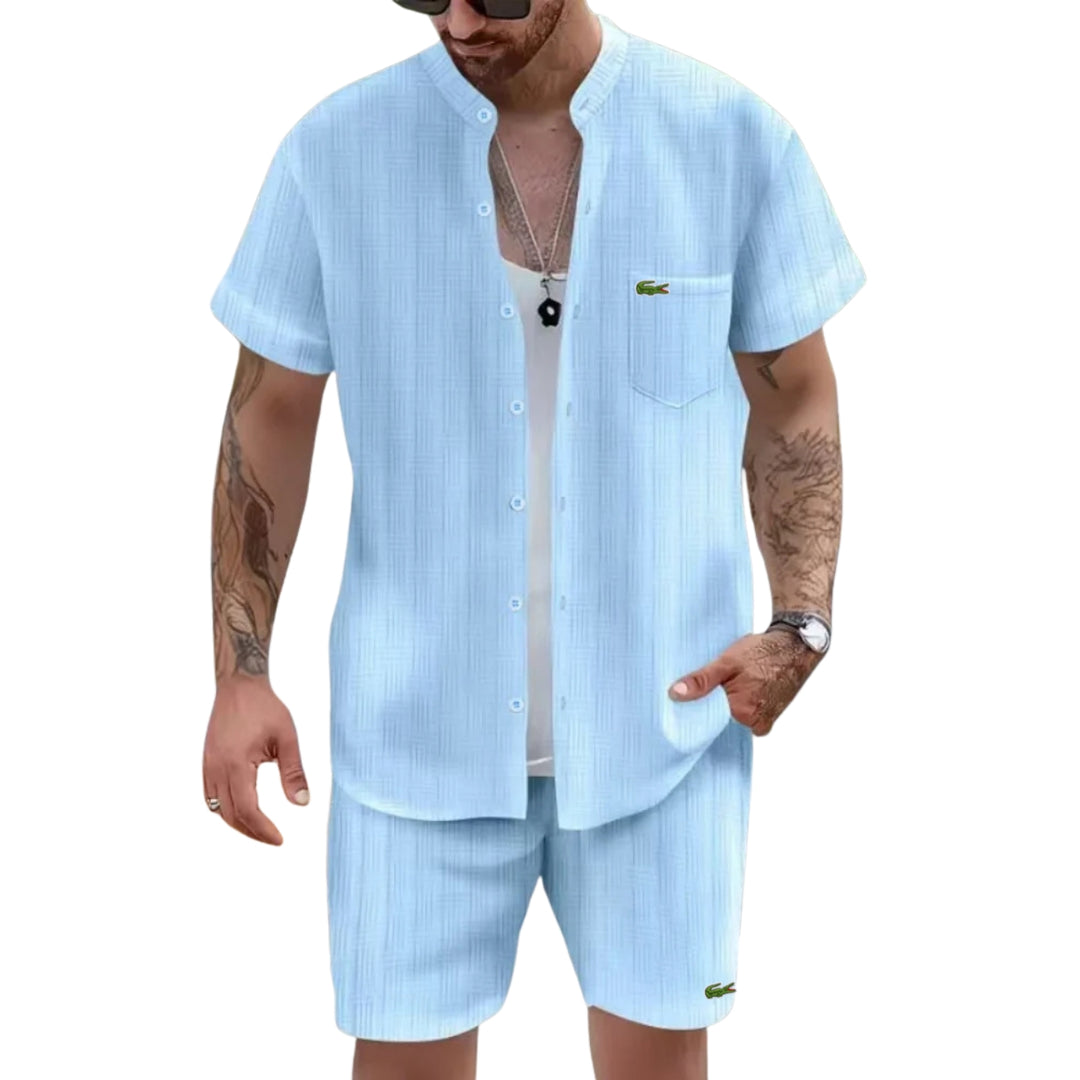 Casual Outfit with Mandarin Collar - CLEARANCE PRICE