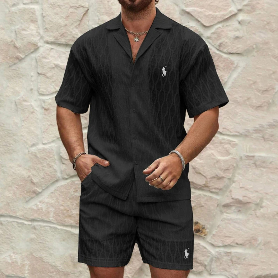 Textured Summer Set – Shirt & Shorts - CLEARANCE SALE