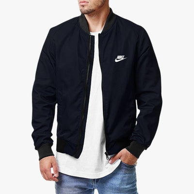 Streetwear-Style Zip Bomber Jacket - CLEARANCE PRICE