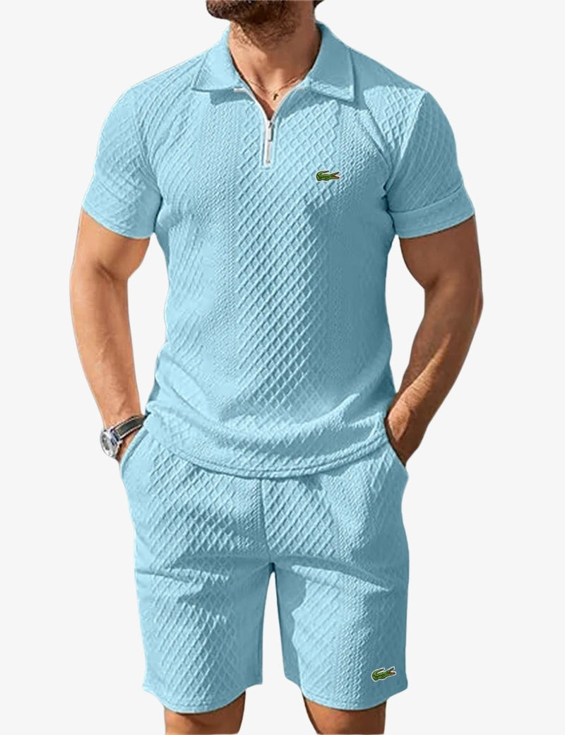 Set Polo Zippé & Short - DÉSTOCKAGE