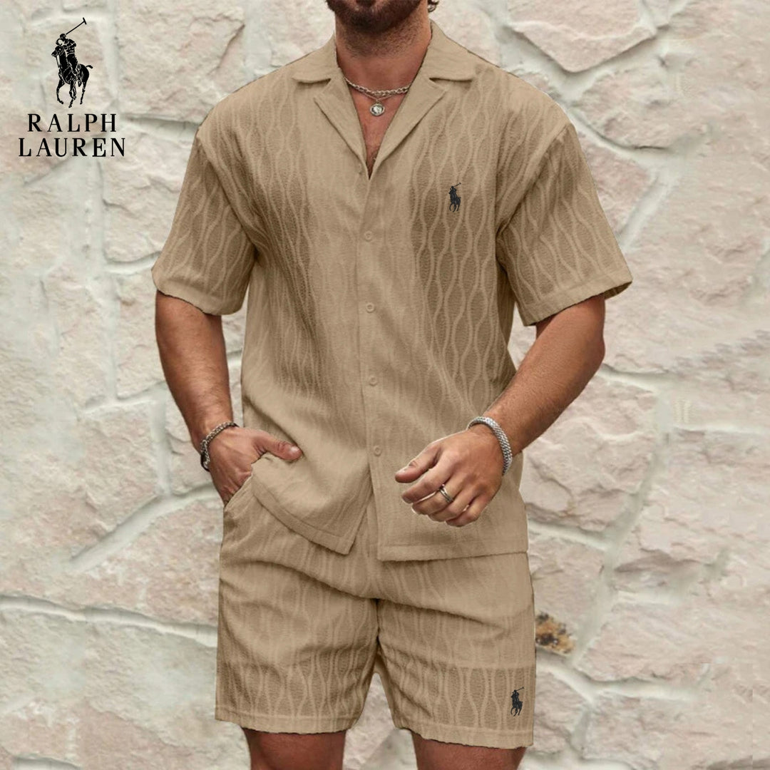 Textured Summer Set – Shirt & Shorts || CLEARANCE SALE