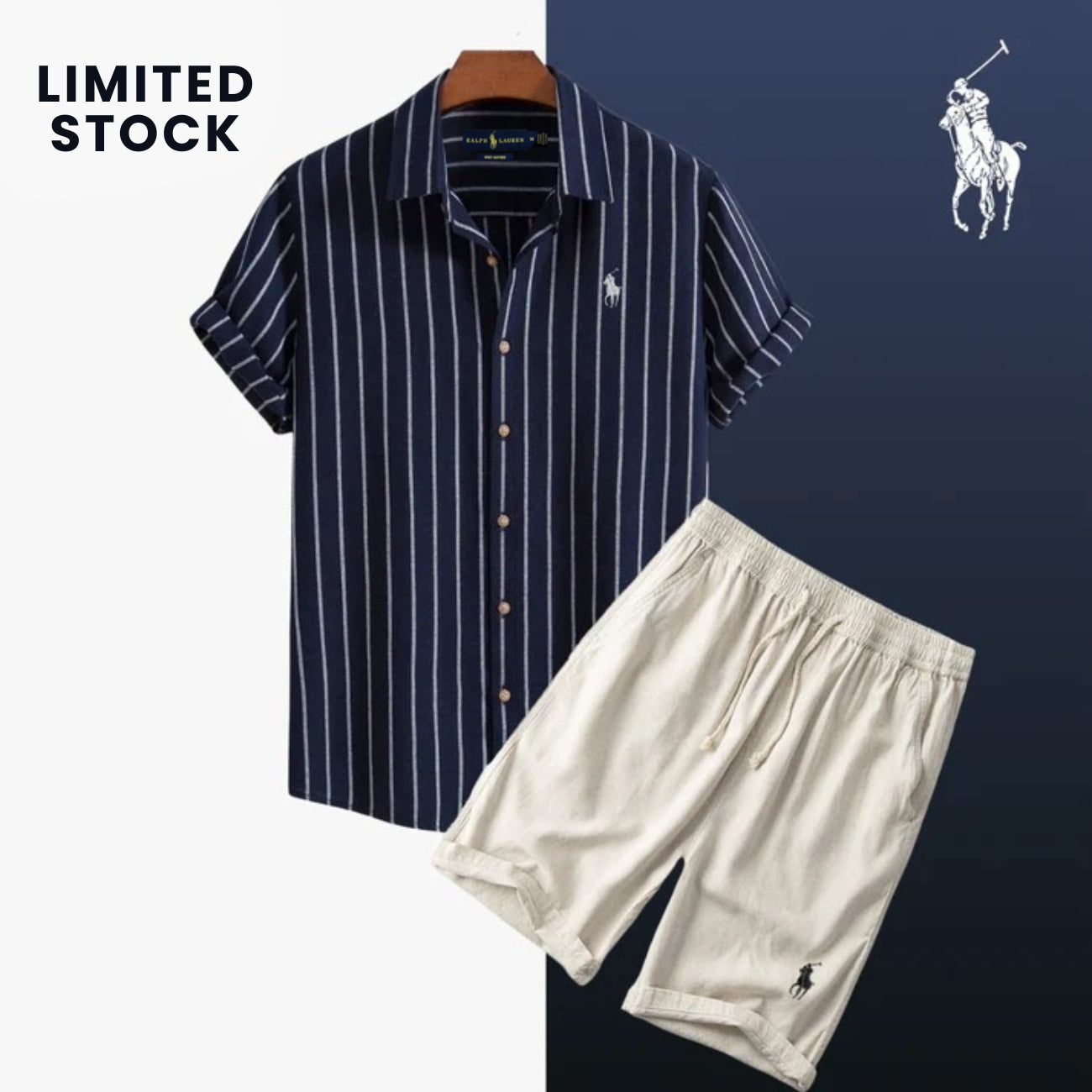 Striped Summer Set (Shirt & Shorts) || CLEARANCE SALE