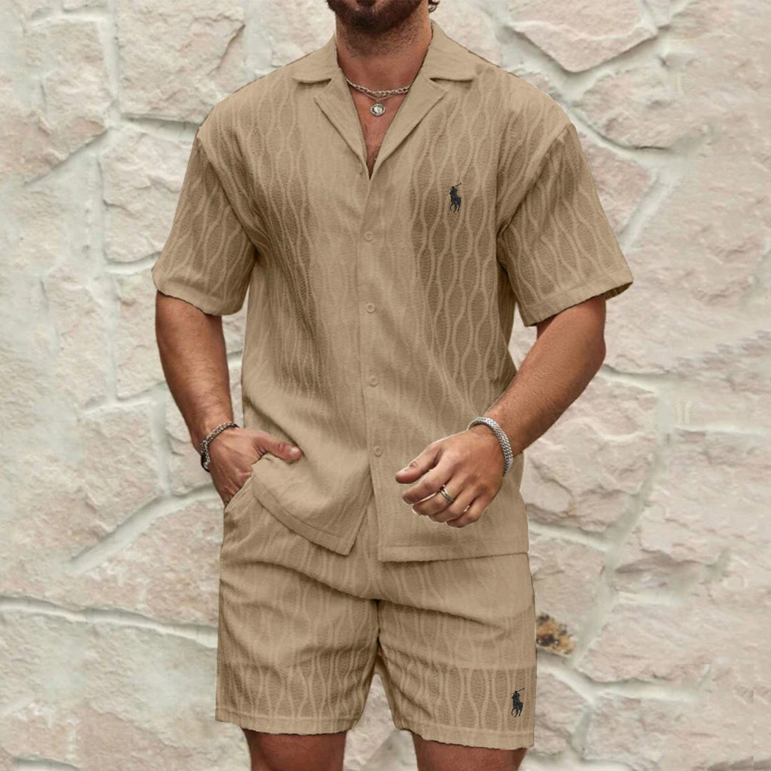 Textured Summer Set – Shirt & Shorts - CLEARANCE SALE