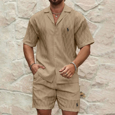 Textured Summer Set – Shirt & Shorts - CLEARANCE SALE