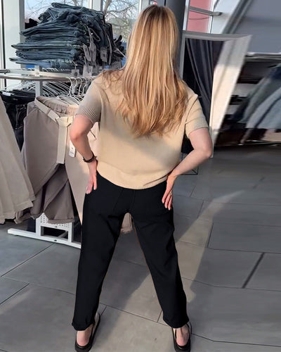 Solid Color Relaxed Straight Pants