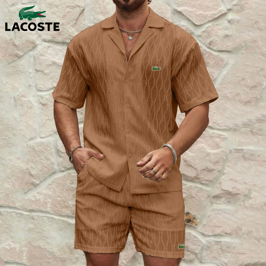 Summer Set Textured Shirt & Shorts || CLEARANCE PRICE