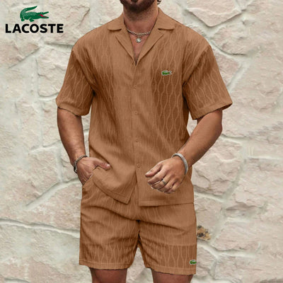 Summer Set Textured Shirt & Shorts || CLEARANCE PRICE
