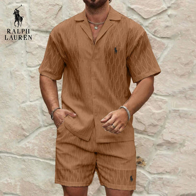 Textured Summer Set – Shirt & Shorts || CLEARANCE SALE