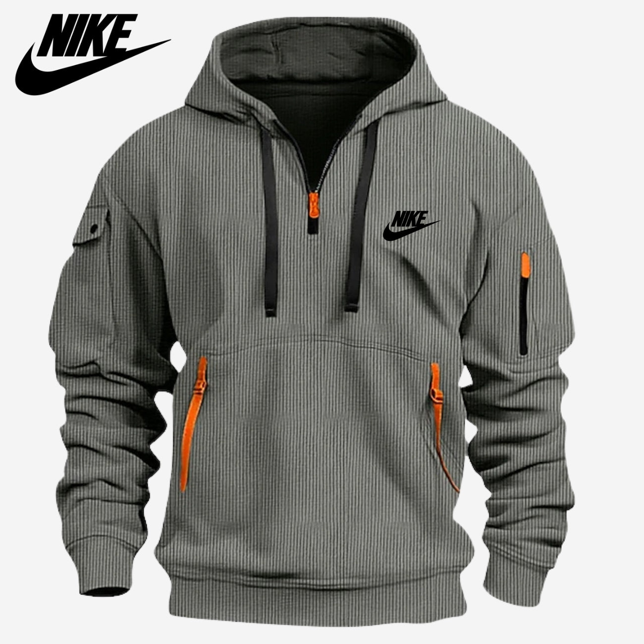 Multi Pocket Zip Hoodie || CLEARANCE SALE