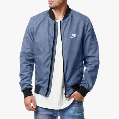 Streetwear-Style Zip Bomber Jacket - CLEARANCE PRICE