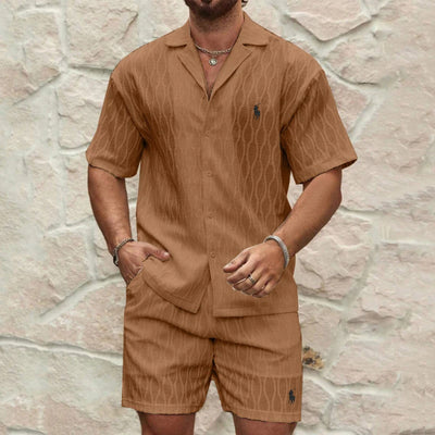 Textured Summer Set – Shirt & Shorts - CLEARANCE SALE
