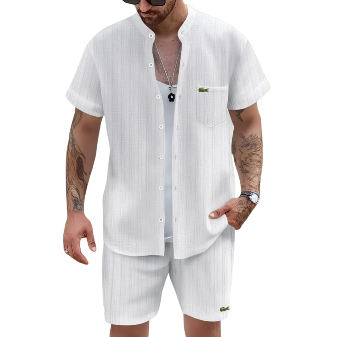 Casual Outfit with Mandarin Collar - CLEARANCE PRICE