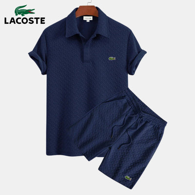 Textured Polo & Shorts Set || CLEARANCE SALE LO