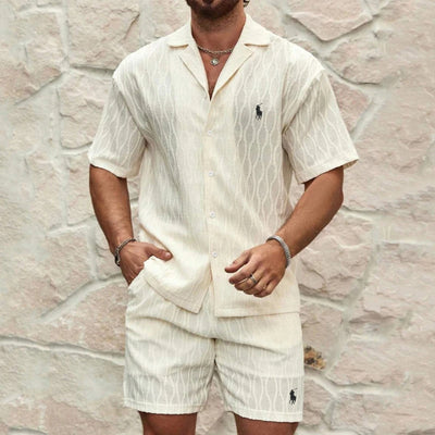 Textured Summer Set – Shirt & Shorts - CLEARANCE SALE