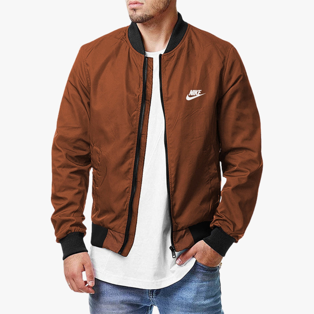 Streetwear-Style Zip Bomber Jacket - CLEARANCE PRICE