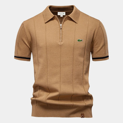 Half-Sleeve Zip Polo - CLEARANCE PRICE