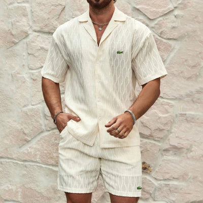 Summer Set Textured Shirt & Shorts - CLEARANCE PRICE