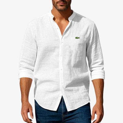 Elegant Mandarin Collar Shirt - CLEARANCE SALE