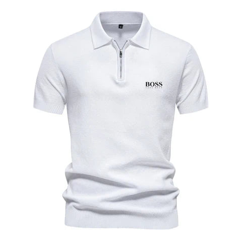 MEN'S POLO SHIRT WITH HALF ZIP