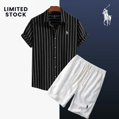 Striped Summer Set (Shirt & Shorts) || CLEARANCE SALE