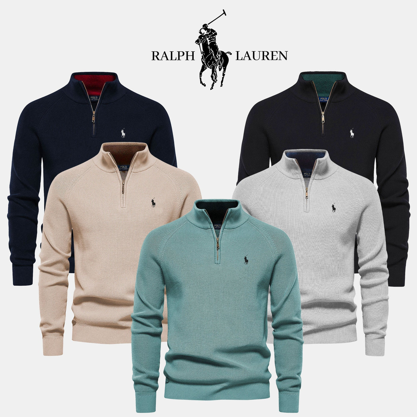 Zip Collar Sweater R&L || Clearance Sale