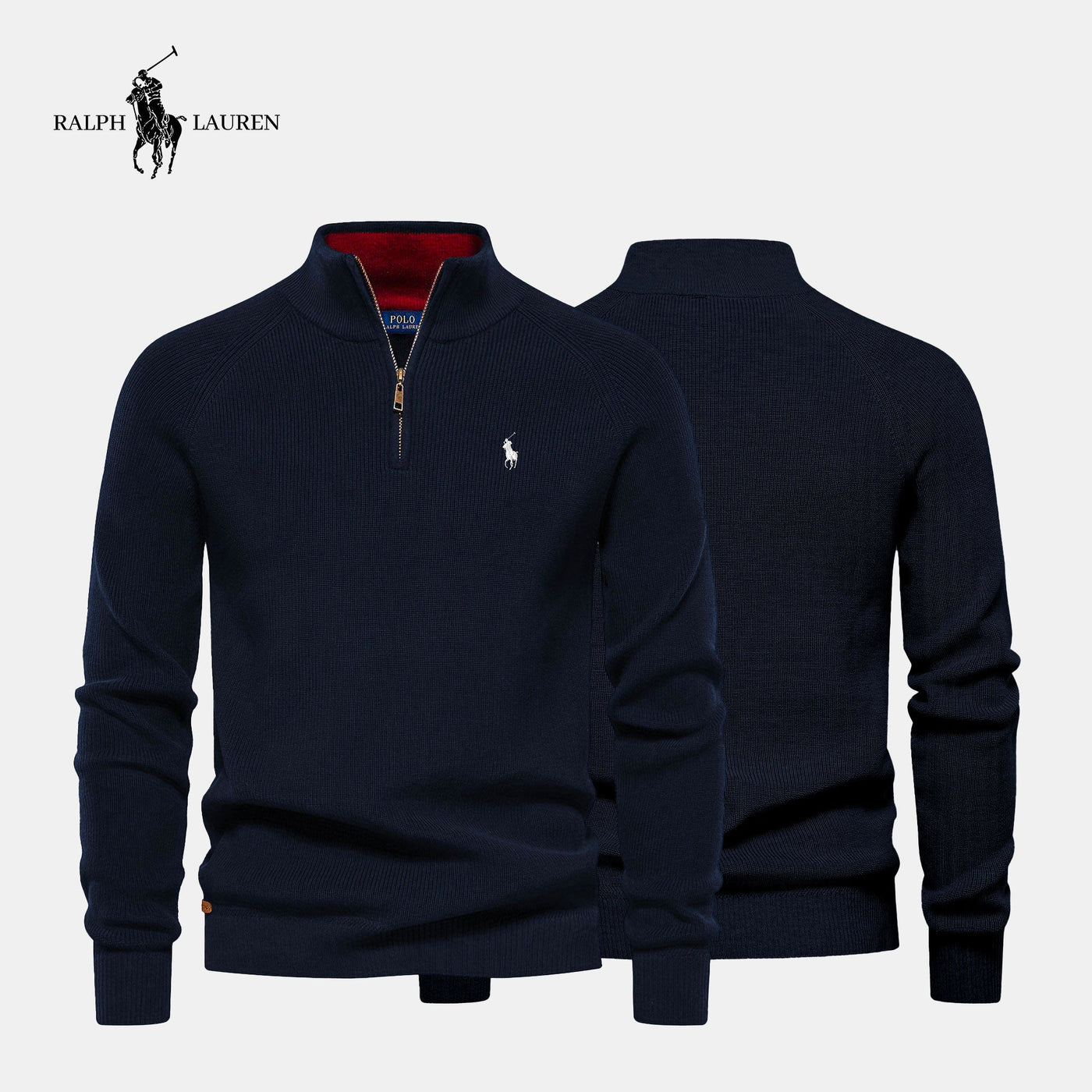 Zip Collar Sweater R&L || Clearance Sale